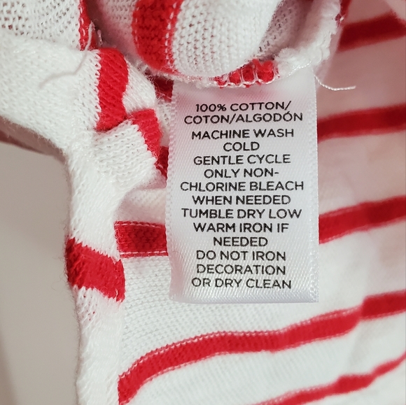 LOFT red & white striped top - Picture 5 of 6